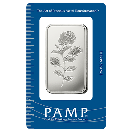 1oz Silver Bar | PAMP Rosa